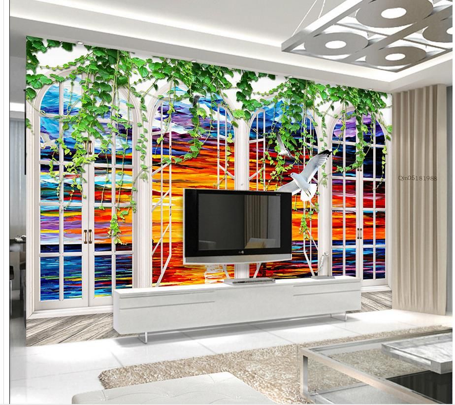 Compre Fondo De Pantalla 3d Para Arcos De Sala De Estilo Europeo Vid TV