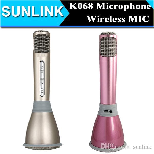 K068 Mini Karaoke Player Wireless Condenser Microphone With Mic Speaker