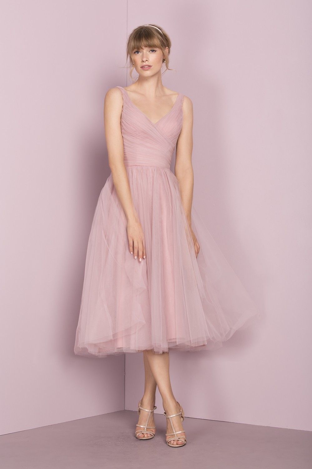 Acquistare Abiti Vintage Da Damigella Depoca Anni 50 Con Abiti Da Cerimonia  Feste Da Sposa In Tulle Pieghettati Scollo A V E Lunghezza Del Tè Economico  | Consegna Veloce E Qualità | DHgate Italy