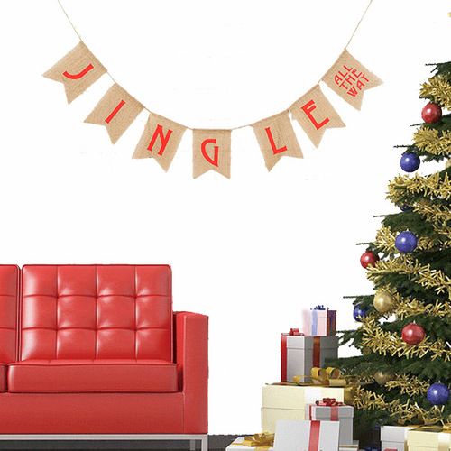 hessian burlap jute christmas banner flag home party decoration jingle all the way jute flags banner burlap flags banner flag banner lace hessian burlap - Burlap Christmas Banner hessian burlap jute christmas banner flag home party decoration jingle all the way jute flags banner burlap flags banner flag banner lace hessian burlap - Burlap Christmas Banner