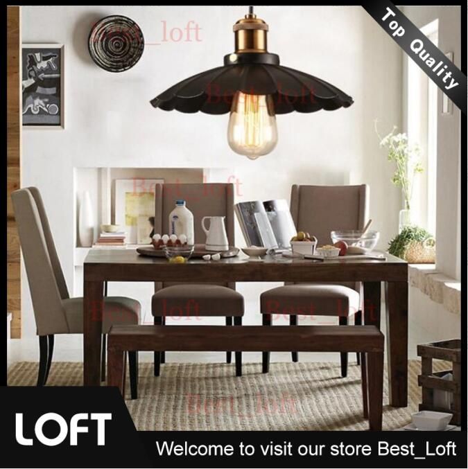 Loft rh pendant lamp lotus leaf light metal antiqual pendant light ... Fed loft lampe