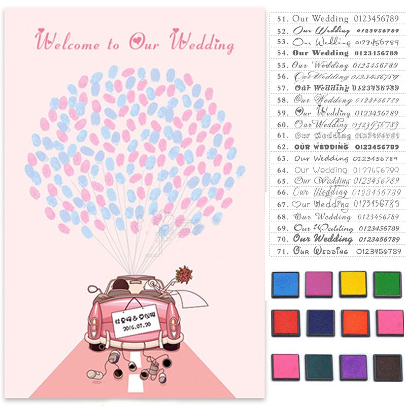 2019 custom thumbprint wedding