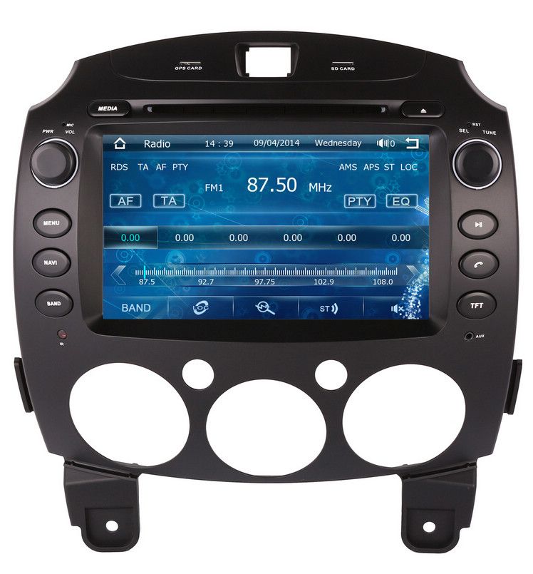 8 Car DVD Player For Mazda 2 Mazda2 2007 2013 With GPS