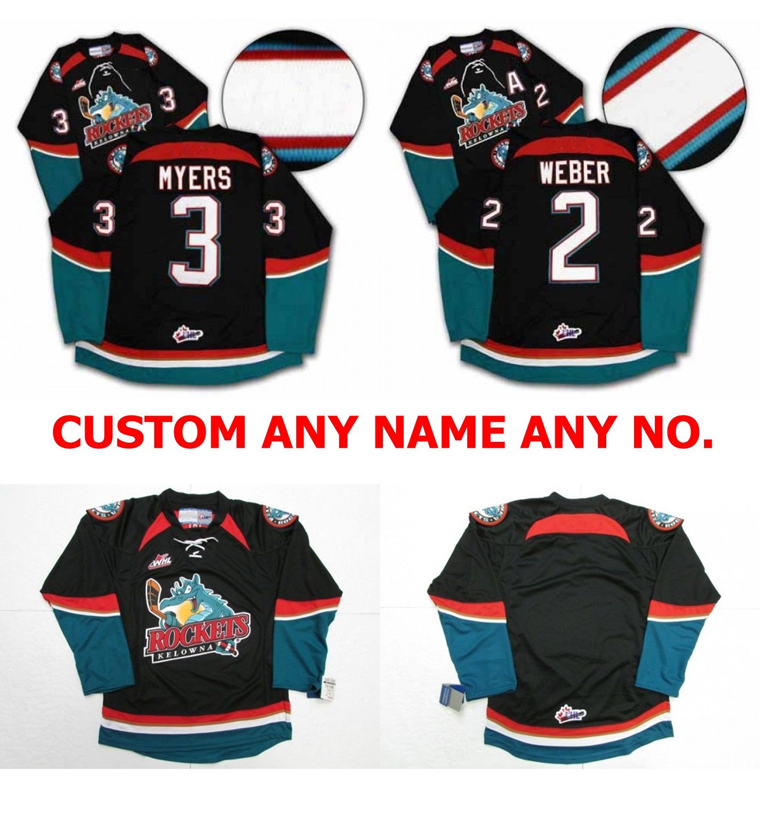 2019 Mens Womens Kids WHL Kelowna Rockets 2 Shea er 3 Tyler Myers