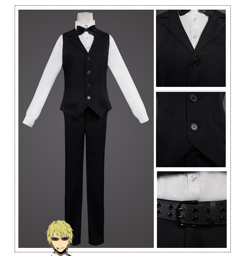 Compra 2016 Summer Japanese Anime DuRaRaRa !! Cosplay Heiwajima Shizuo Bartender  Traje Camisa + Chaleco + Pantalones Por Juego Para Hombre O Mujer Barato |  Entrega Rápida Y Calidad | Es.Dhgate