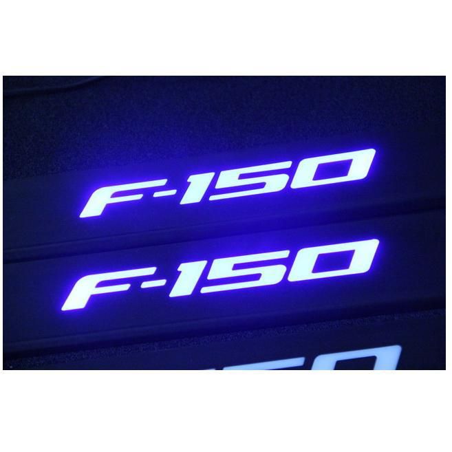 Placa iluminada exterior del desgaste del travesaño de la puerta del acero inoxidable para 2009-2014 Ford Raptor F-150 F150 iluminada Pedal agradable del ajuste Car Styling