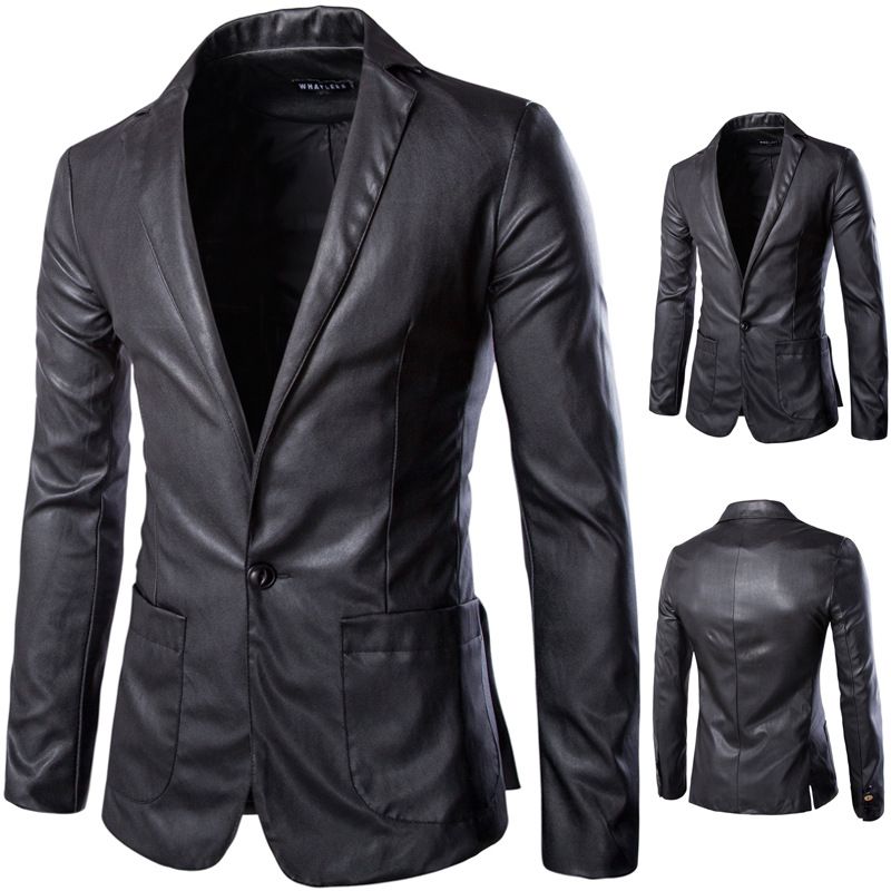 Mens black leather dress coat Mens black leather dress coat