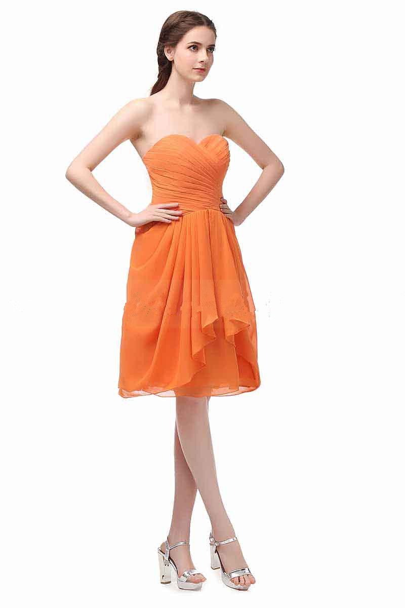 Coral Knee Length Dress