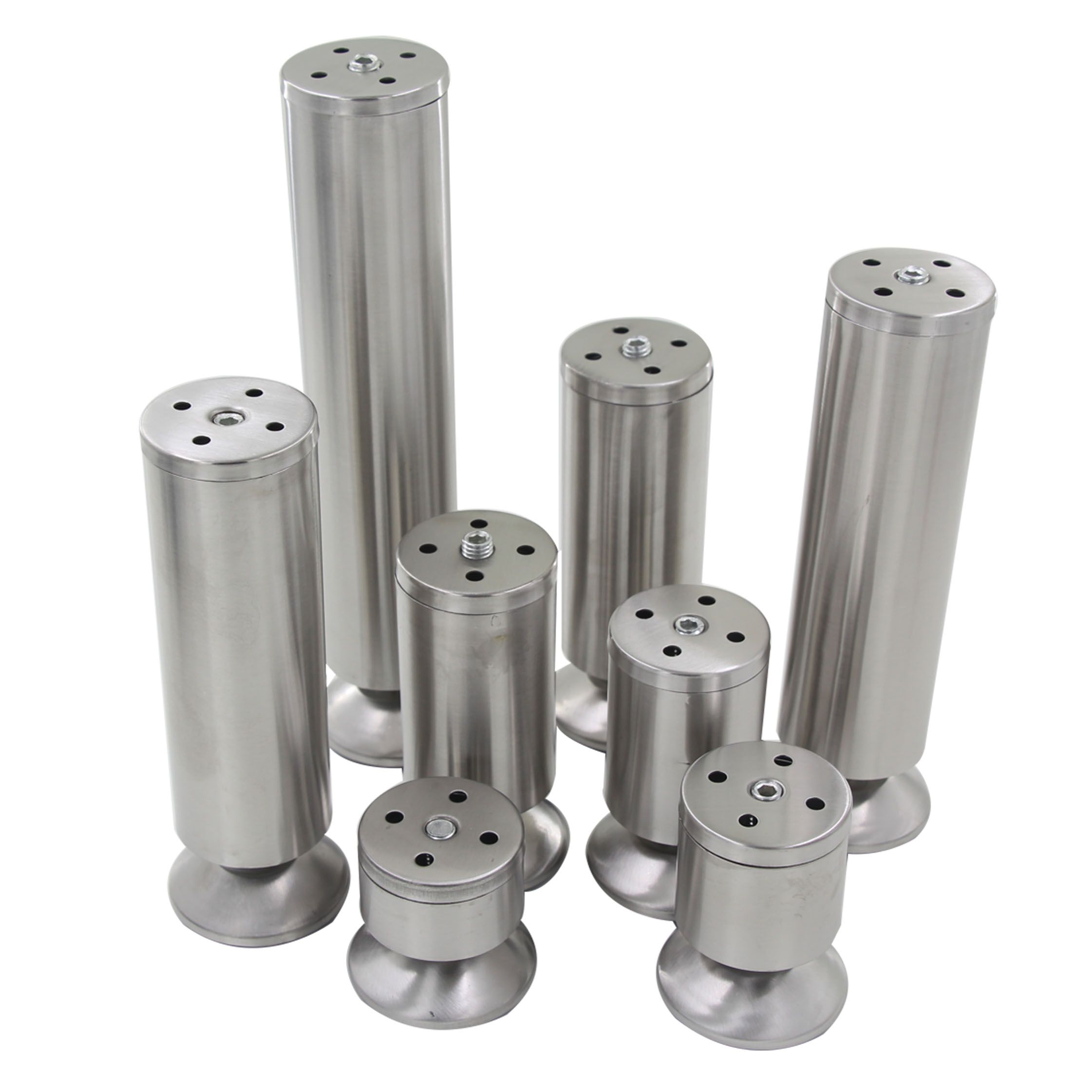 2019 Adjustable 10 15mm Height 60 250mm Furniture Foot Stainless Steel