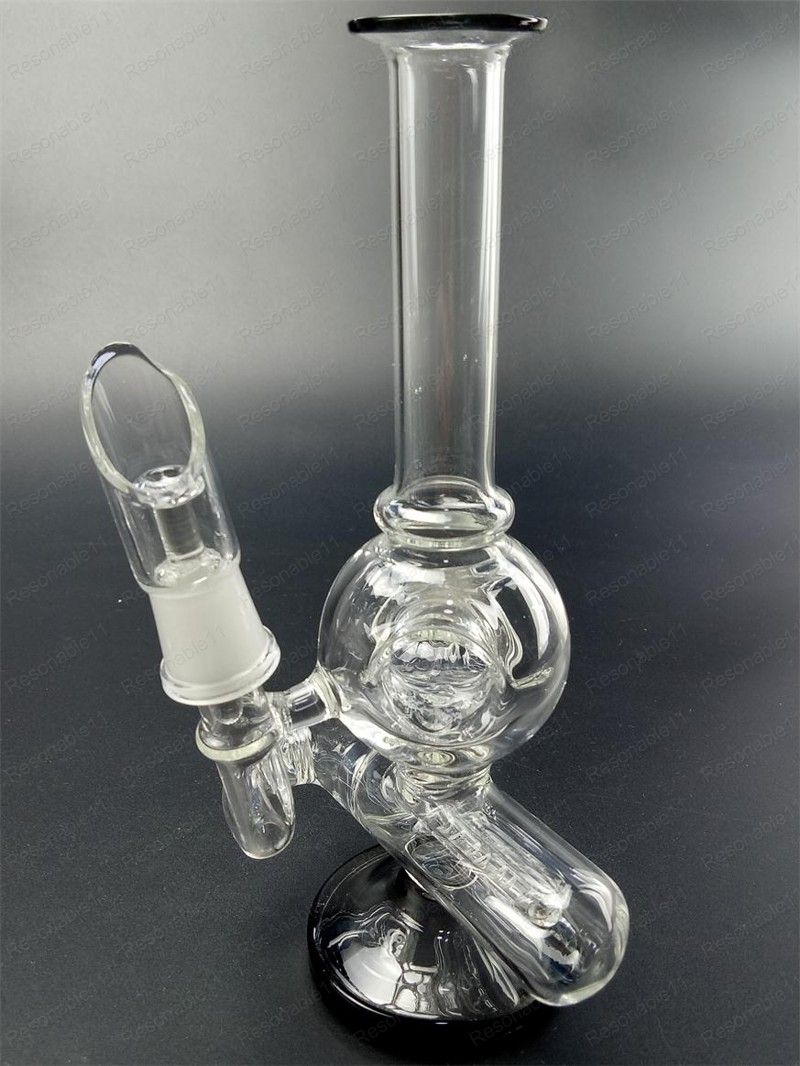 Discount 20cm Glass Oil Rig Smoking Water Pipe Glass Bong Wax 14.4mm