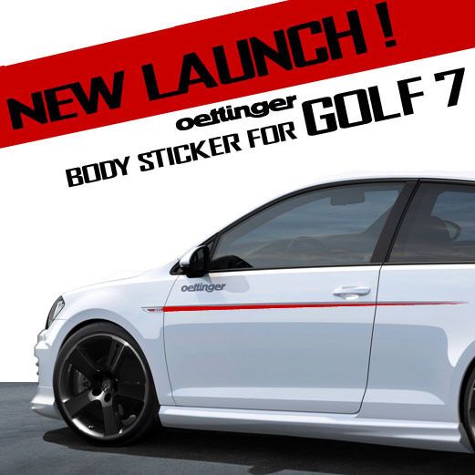 oettinger design car body waist line strip sticker side door skirts car body design