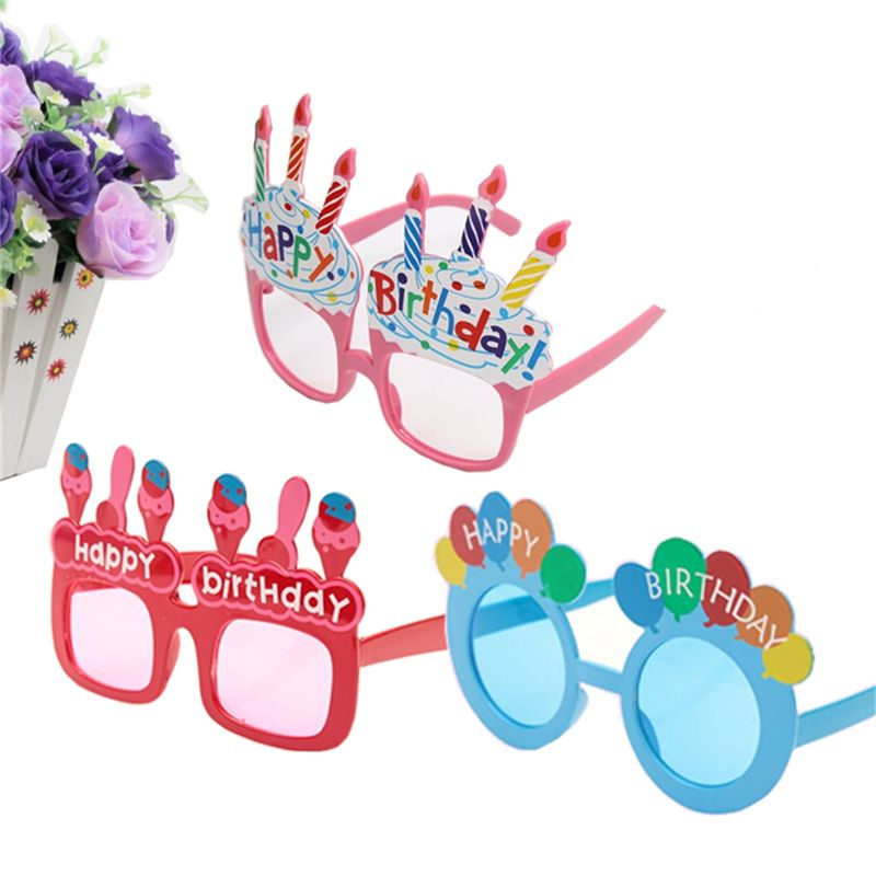 Funny Cute Birthday Cake Glasses Children And Colorful Kids