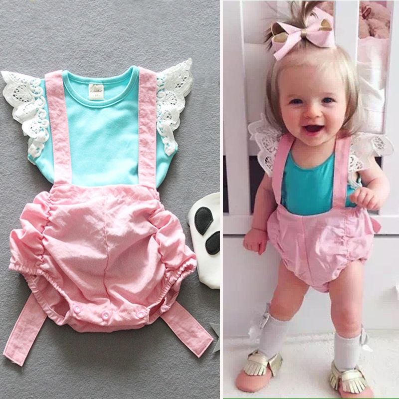 2019 2016 New INS Baby Romper Bib Short+T Shirt Jumpsuits&Rompers