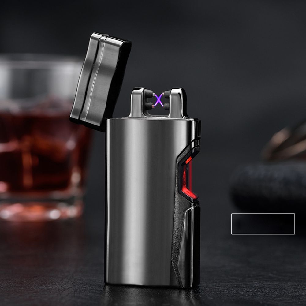 Best 2017 New Double Arc Lighter Creative Infrared Laser Induction USB