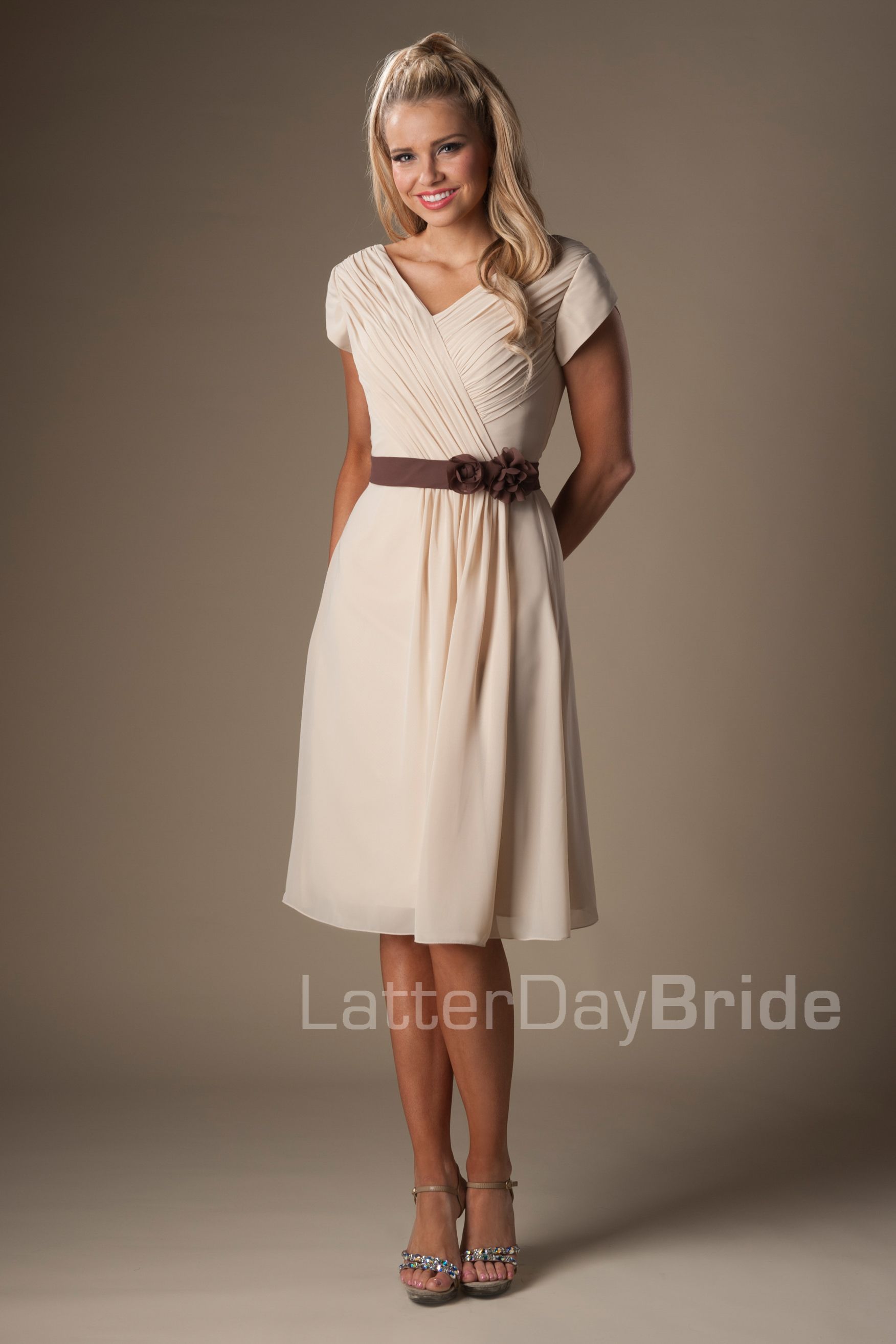 Champagne Short Dress Casual
