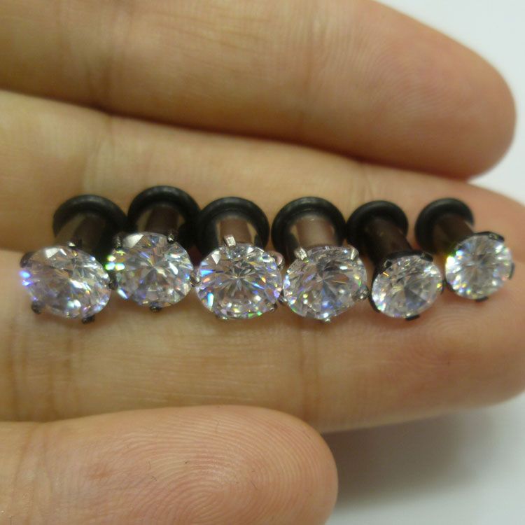 Discount 4mm 5mm Ear Plug Tunnels Piercing Body Jewelry Gauges Clear