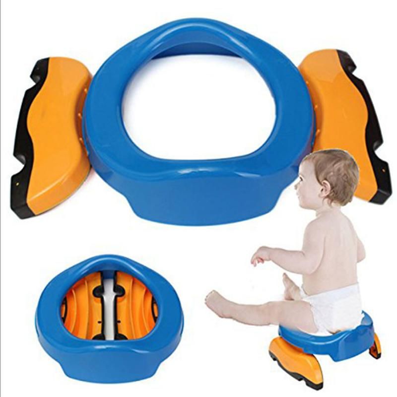 2019 Children Plastic Toilet Potties Seat Chamber Pots Kids Trainers 2019 Children Plastic Toilet Potties Seat Chamber Pots Kids Trainers Comfortable Portable Ring Baby Travel Potty Folding Chair From Happy