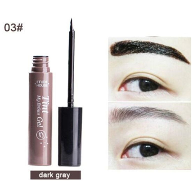 Etude House Tint My Brow Gel Eyebrow Enhancers Dark Brow/Light Brown/Gray Peel Off Tint Eyebrow