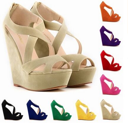 2016 Hot Elegant Nightclub Sandals For Woman Women's High Platforms Cut ...