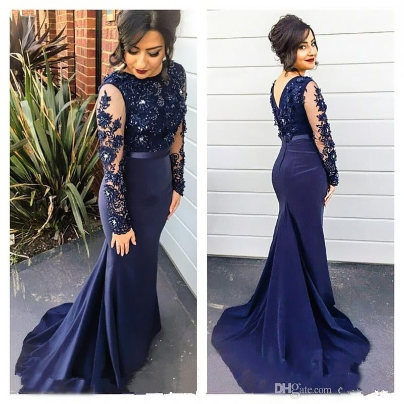 dark navy blue prom dresses