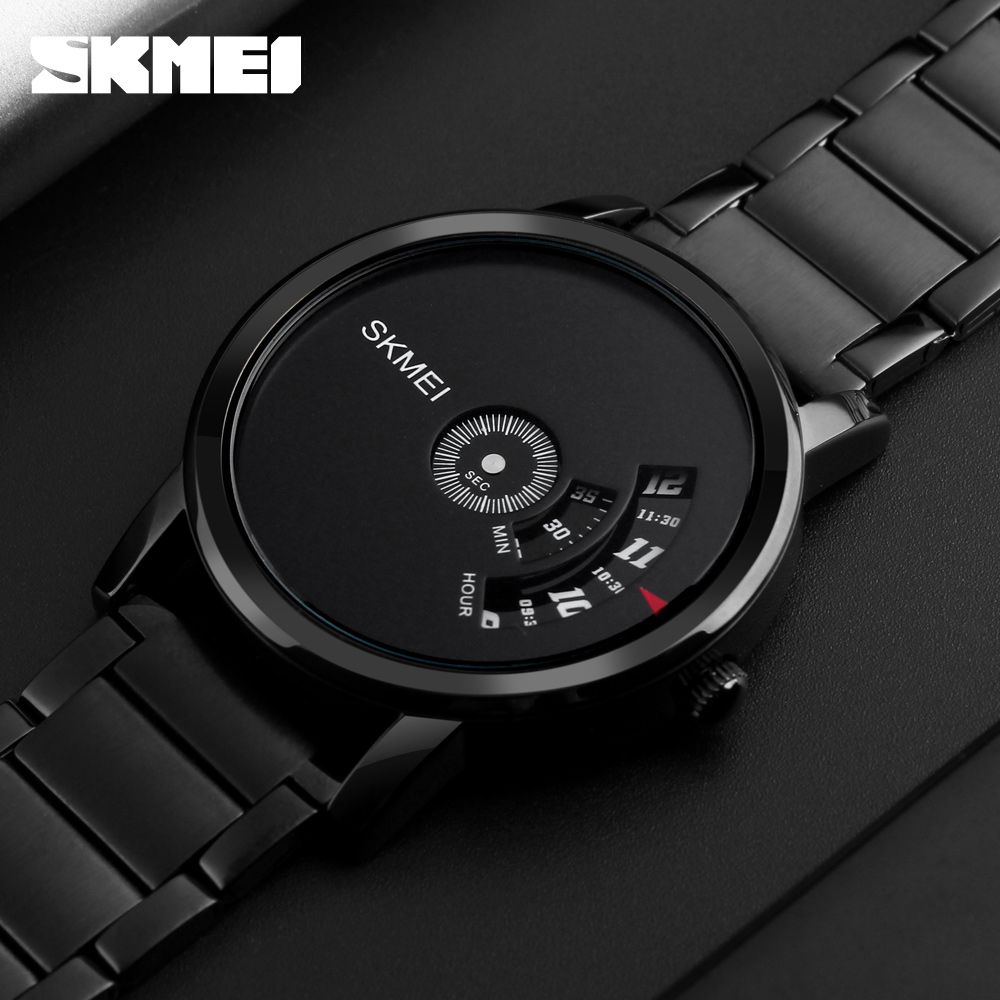 black metal belt watches