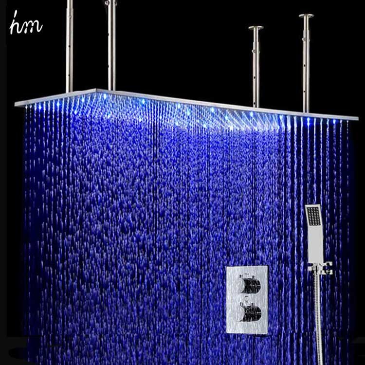 2020 500*1000mm Large Size Big Rainfall Shower Head With Thermostat