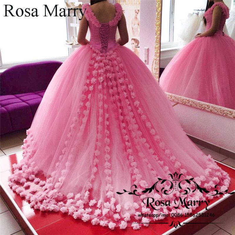 plus size pink ball gown