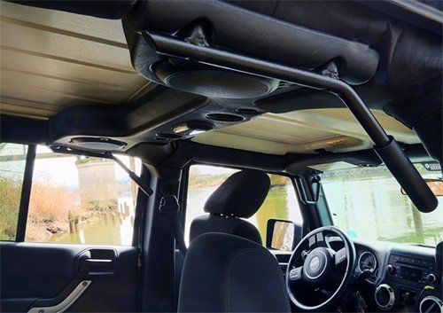 Black Solid Steel Rear Grab Handles Interior Side Grab Handle Bar