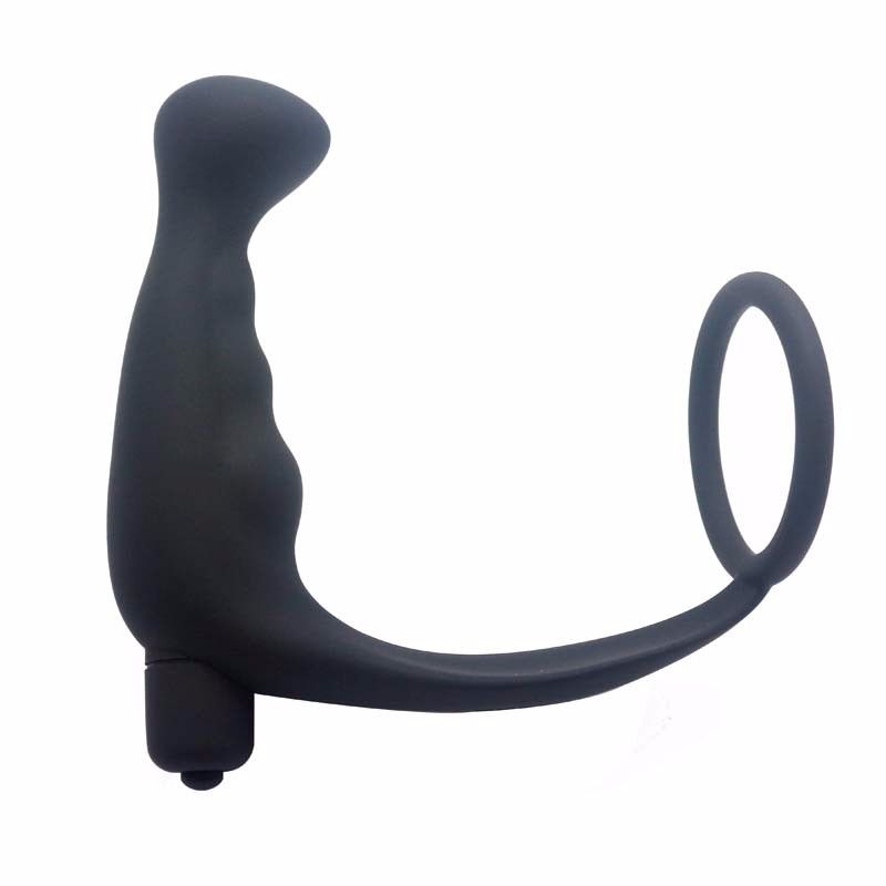 Big Black Cock Cock Ring - Men Masturbator Toy Fantasy Silicone Male Prostate Massager with Penis Cock  Ring Anal Vibrator Butt Plug Gay Erotic Sex Product