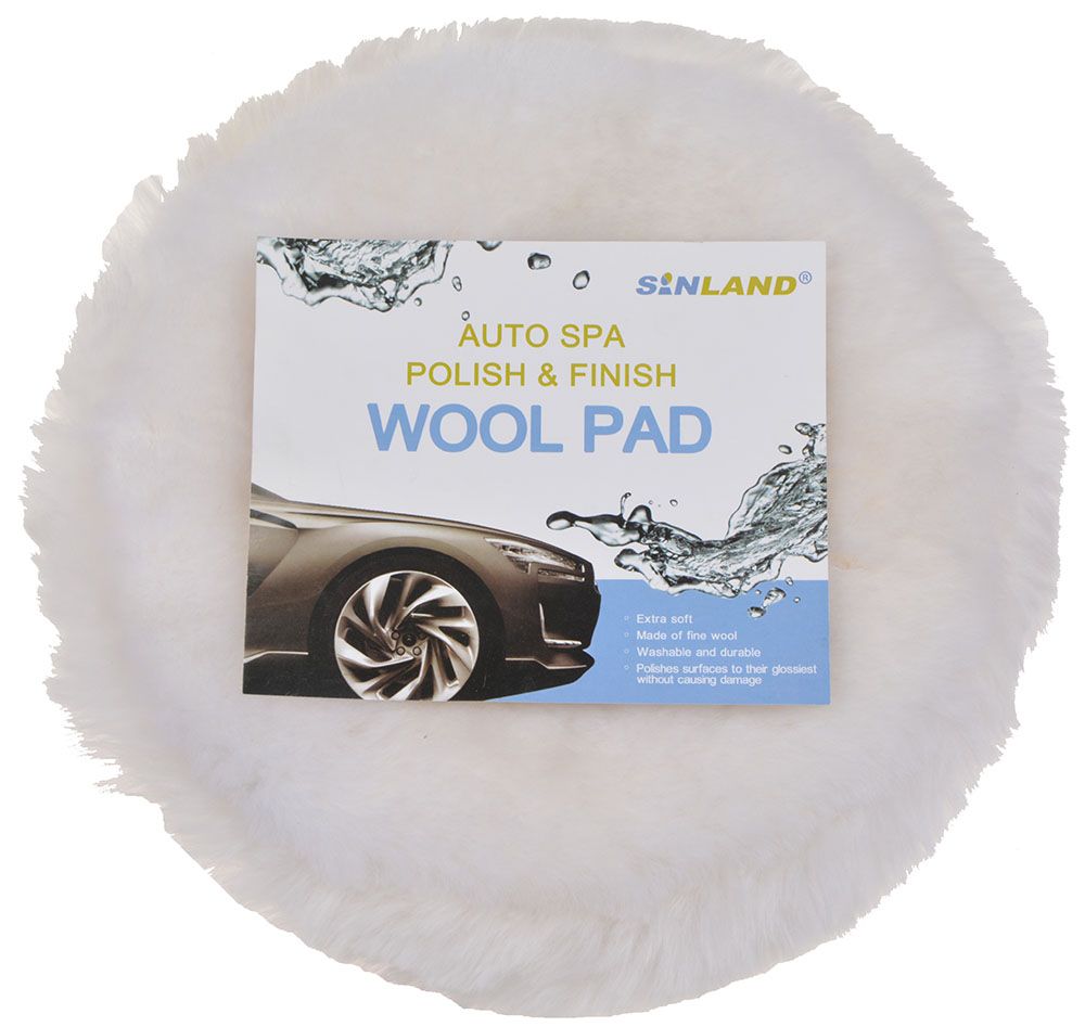 2019 SINLAND 7 Inch 100% Wool Polishing Buffing Pads Self Adhesive Wool