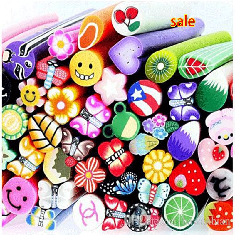 Wholesale New 3D Mix Fimo Clay Slice Nail Art Tips UV ...