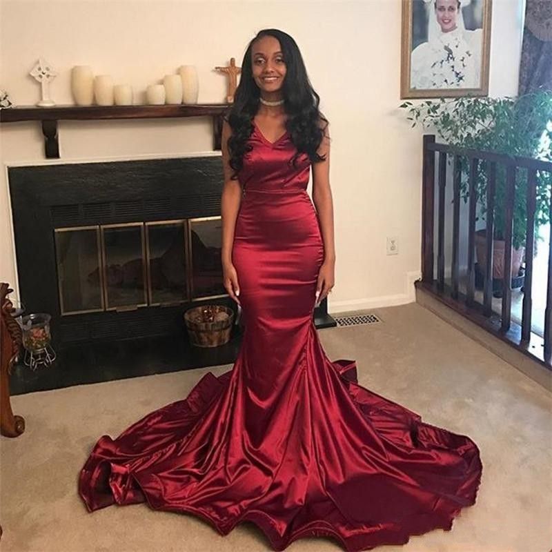 satin prom dresses 2018