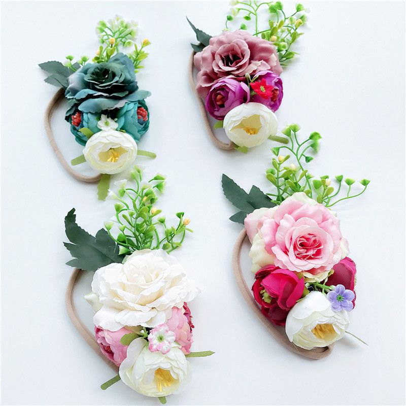 Baby Flower Crown Birthday Hair Band Baby Shower Hairband For Little