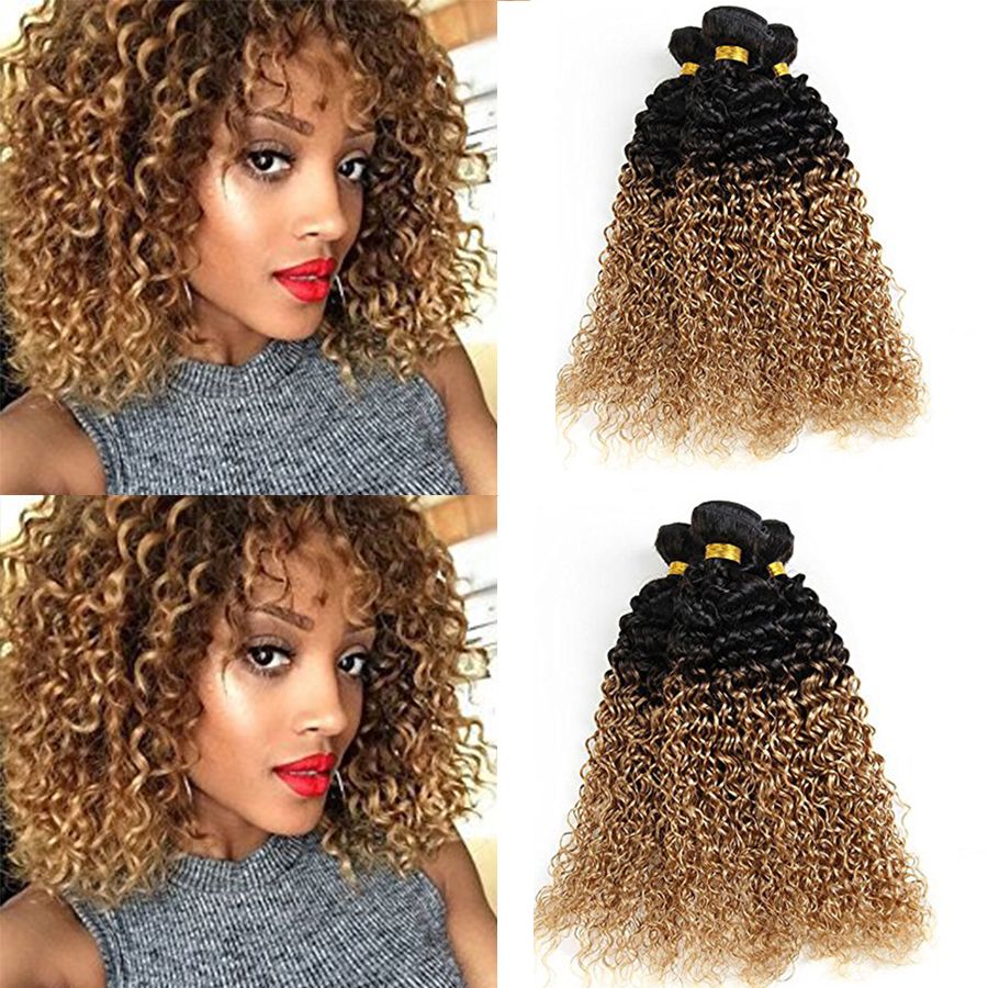 2019 8a Brazilian Ombre Color Kinky Curly Hair 100g Pc Human Hair