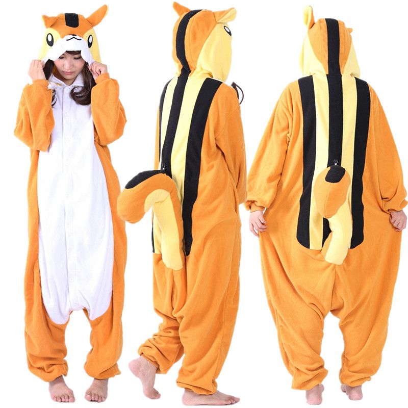 ss newest cosplay anime orange squirrels onesie halloween costumes adult women men pajamas christmas jumpsuit romper fleece halloween costumes for 4 people