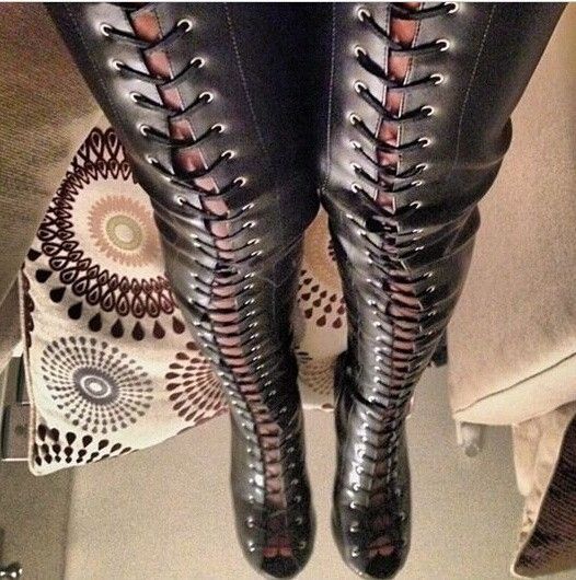 Big Sexy Booties 107 Photos Xhamster 2016 Fall Sexy Over The Knee Lace Up Thigh High Boots Suede Leather Open Toe Shoes Women