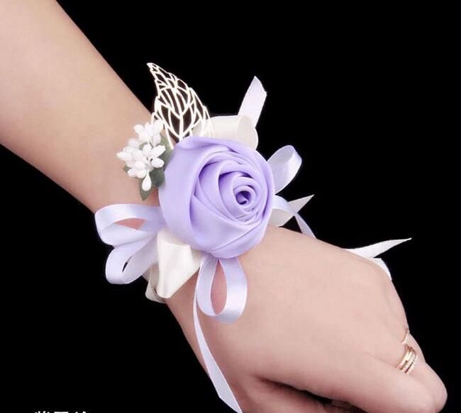 Wedding Corsage Hand Flower Red Silk Corsages In Stock Cheap Wedding