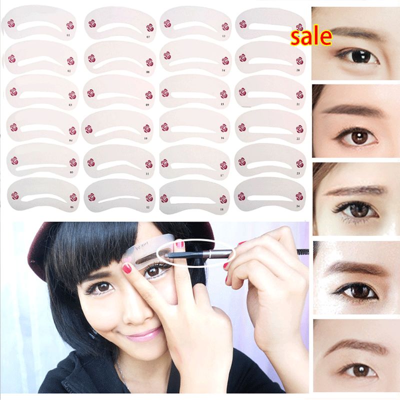 mixed different styles eyebrow