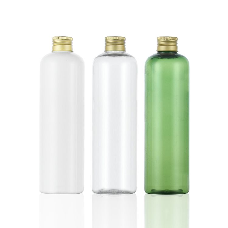 300ml Clear Green White Plastic Empty Shampoo Bottle ...