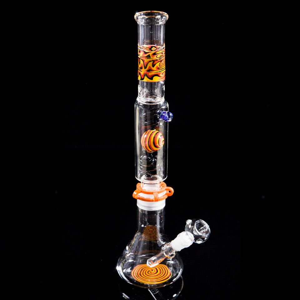 2019 17.72'' Large Glass Bong Water Pipes Dismountable Glass Water