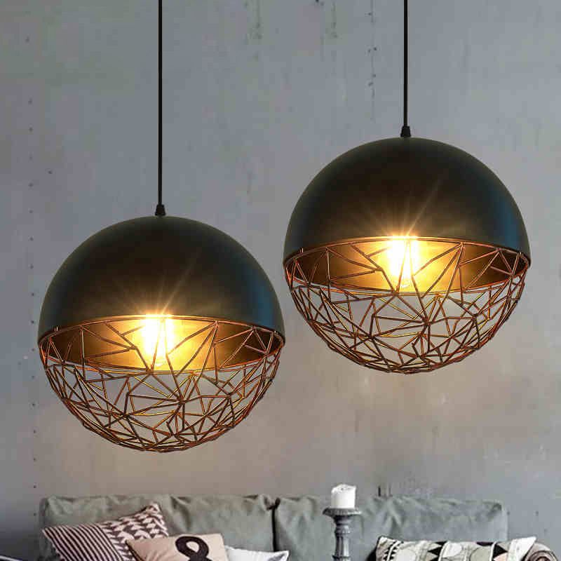 Led Pendant Lamps American Lights Fixture Metal Led Pendant Lamps American Lights Fixture Metal Vintage Hanging Lamp Home Indoor Lighting Retro Drop Light Cafes Pub Glass Ceiling