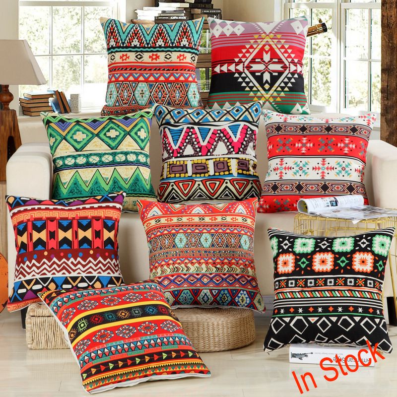 40 New Retro Vintage Printed Pillow Case Covers Hand Crafted Simple Native American Decorative Pillows 40 New Retro Vintage Printed Pillow Case Covers Hand Crafted Simple Native American Decorative Pillows