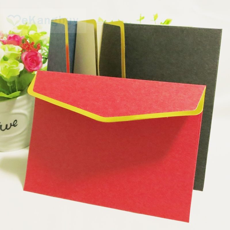 new arrival 16x12cm gold stamping specialty paper envelope for