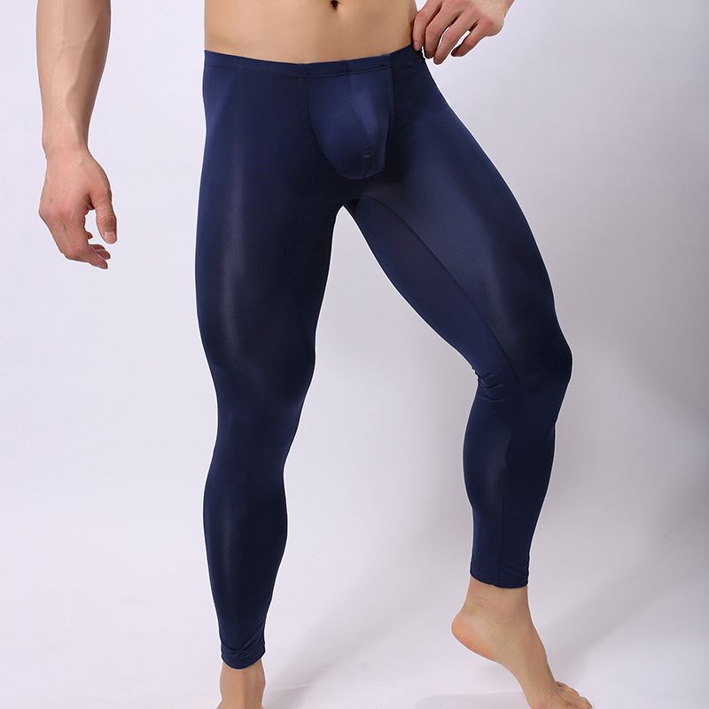 Compra Ropa Interior Sexy Hombres Pantalones Ultrafinos De Pierna Larga
