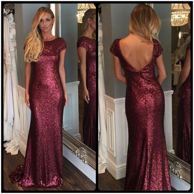 burgundy sparkly bridesmaid dress