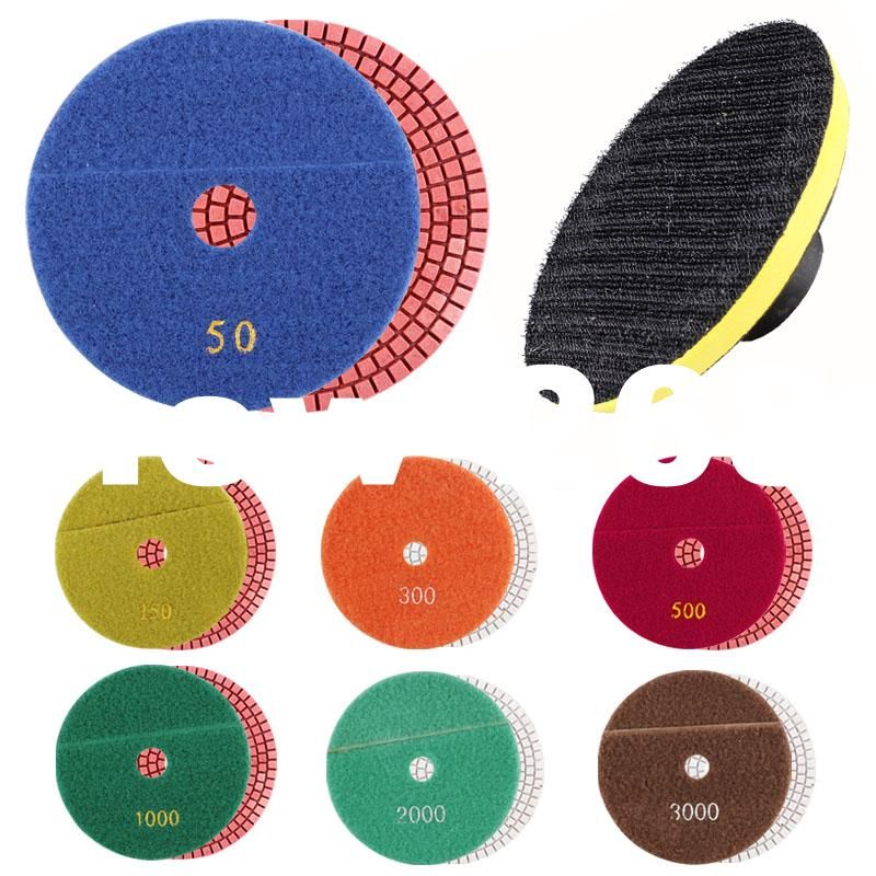 2019 125mm Granite Diamond Polishing Buffing Pads Sanding Discs Tools