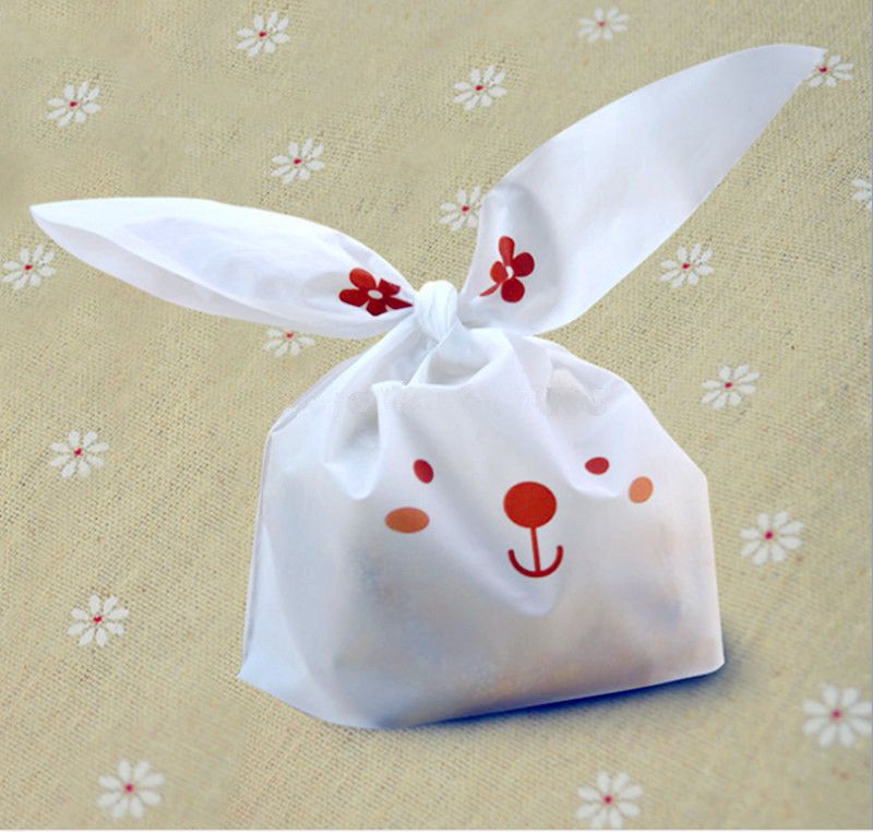2019 Cute Rabbit Ear Cookie Bags Self Adhesive Plastic Bags For