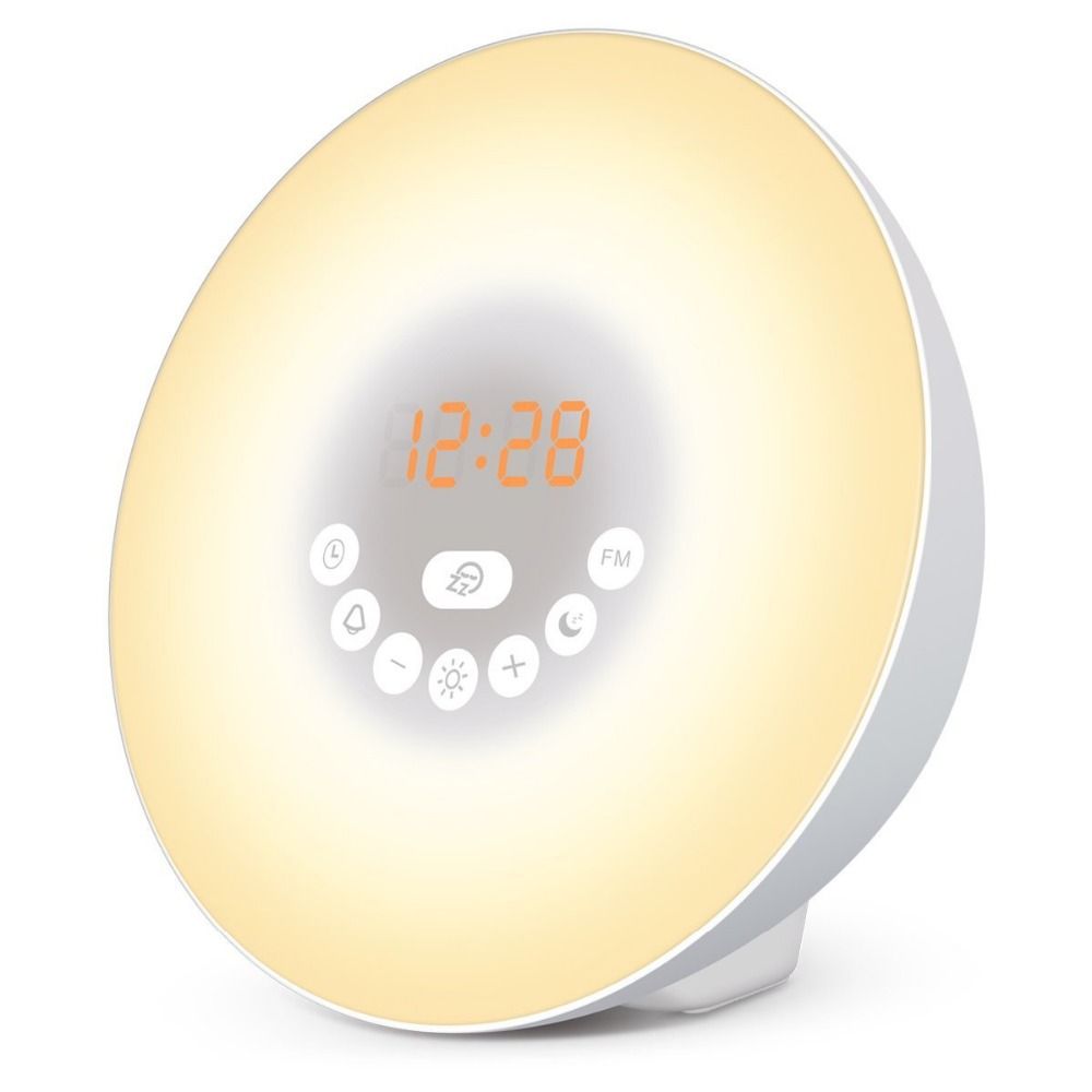 2021 Wake Up Light Sunrise Simulation Alarm Clock With Sunset & Snooze