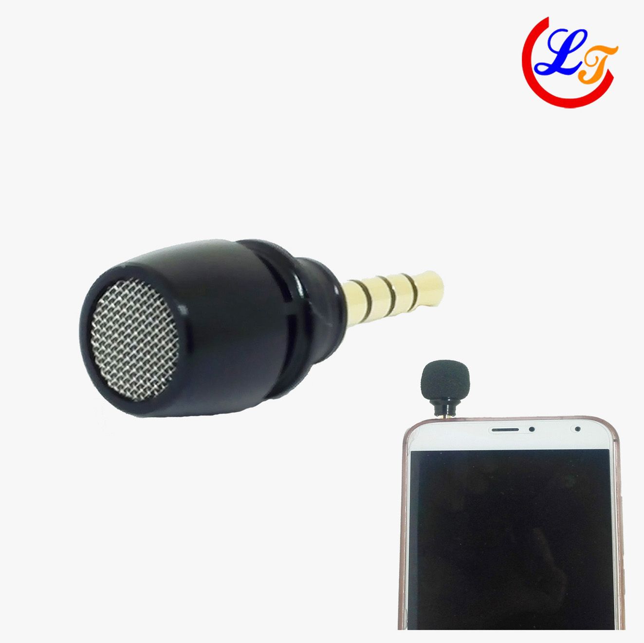 Professional Black Mini Condenser Microphone Mobile Phone Microfone