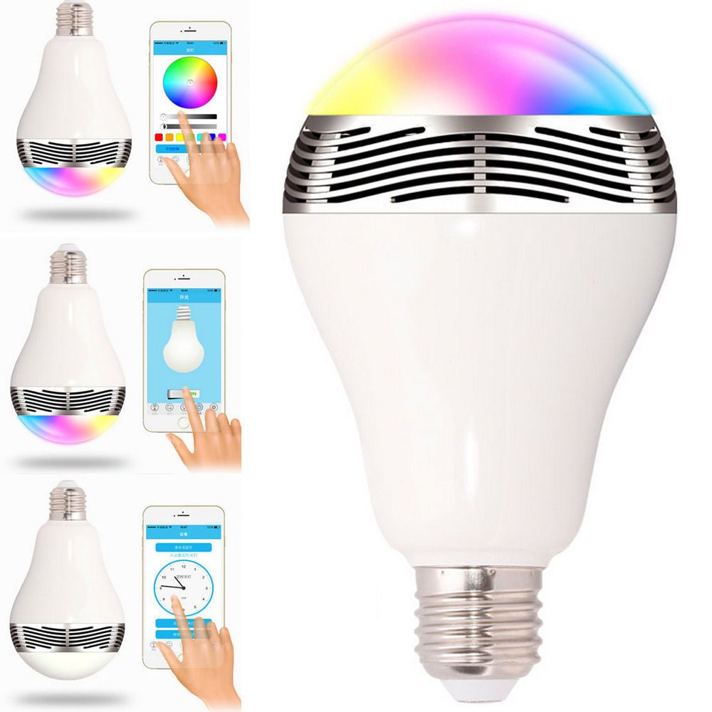 2019 Bluetooth Smart Bulb,Bluetooth 4.0 Smart RGB E27 LED Light Bulb
